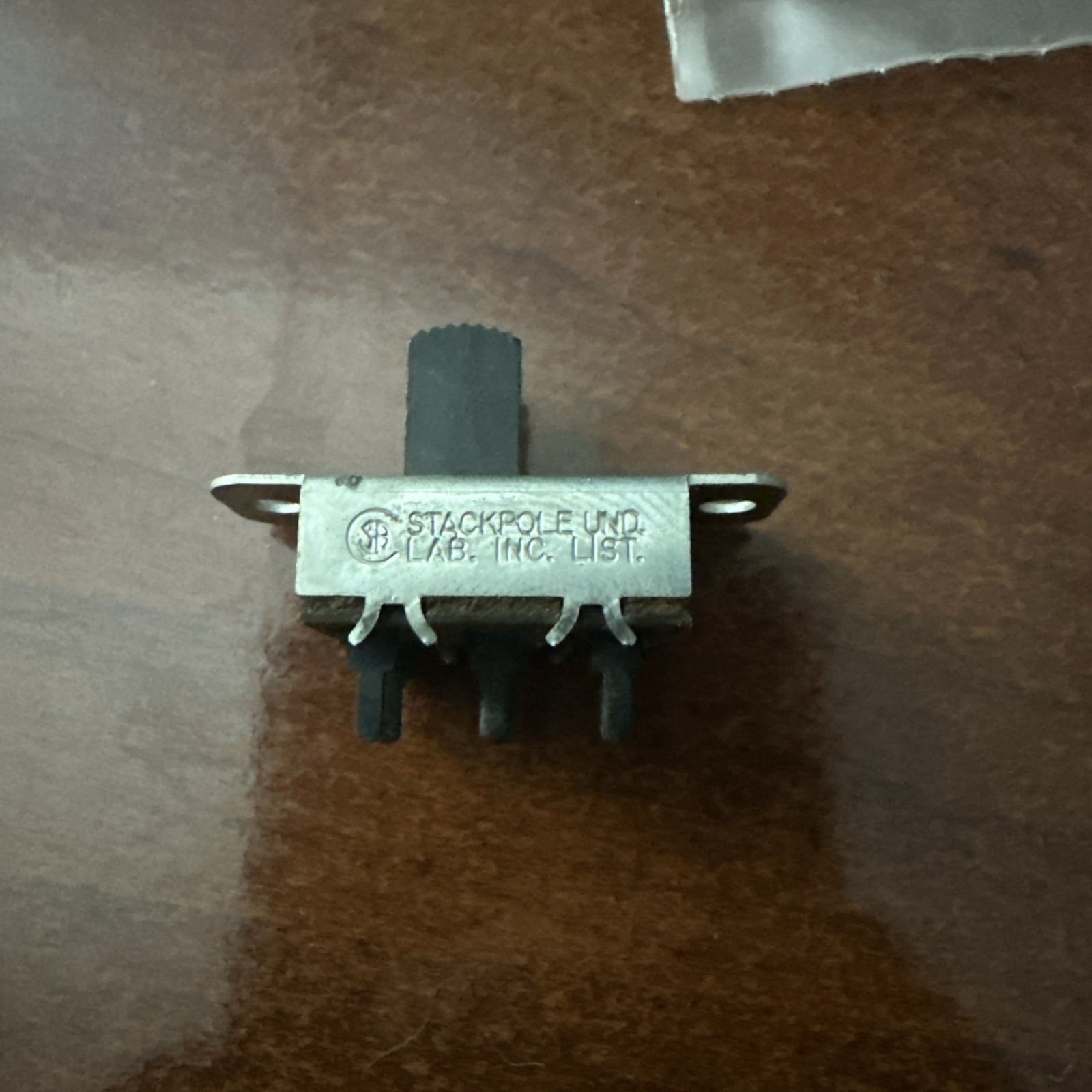 Stackpole  6 Pin Center On/Off Slide Switch 125V AC 3 Amp ~~ 3 Piece Lot