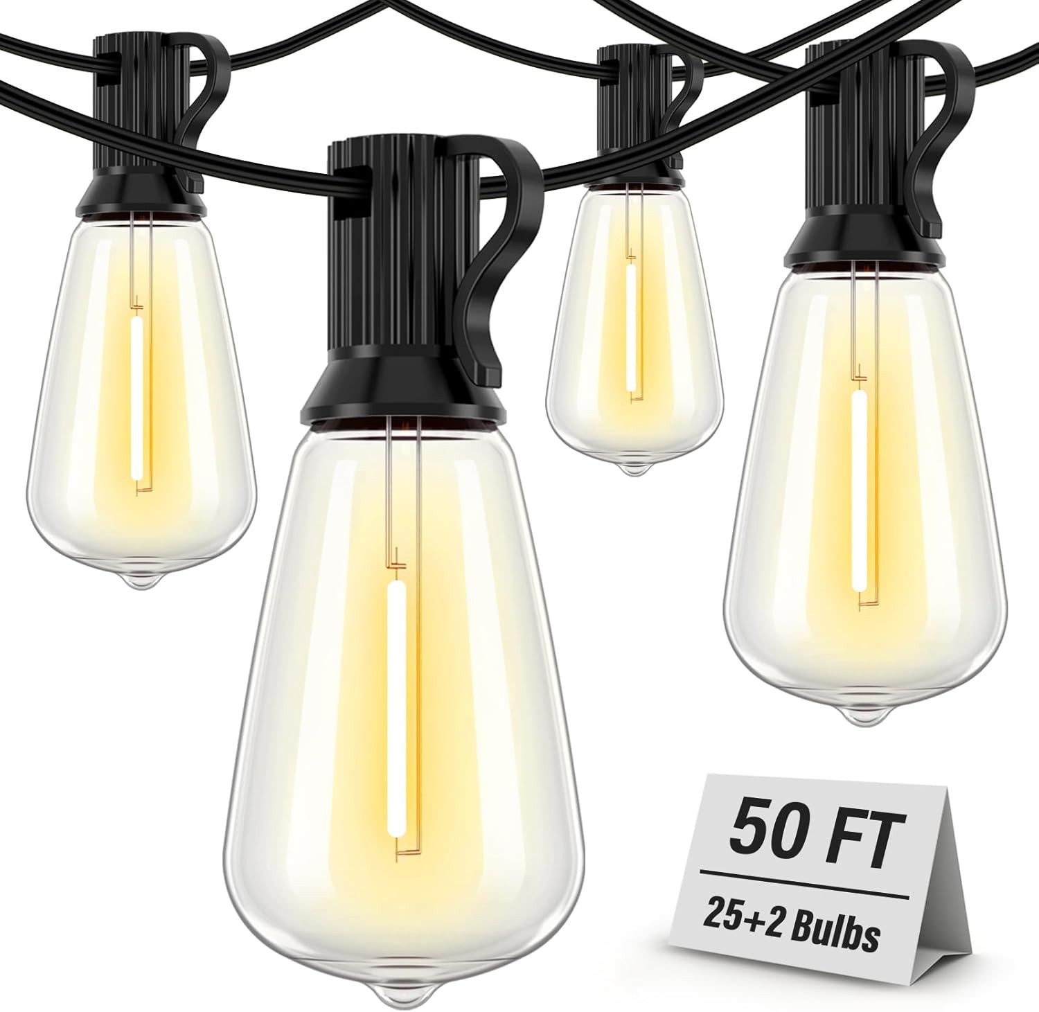 Outdoor String Lights Waterproof ST38 Garden Balcony Backyard Bistro 50-200FT
