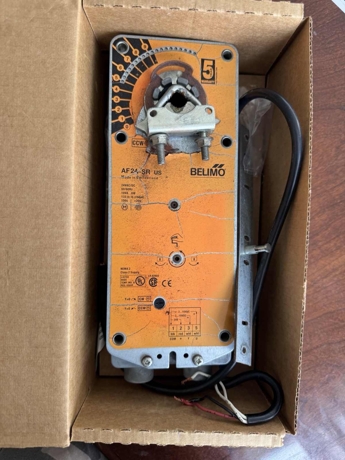 Belimo AF24-SR US 24VAC/DC Spring Return Damper Actuator Used Untested