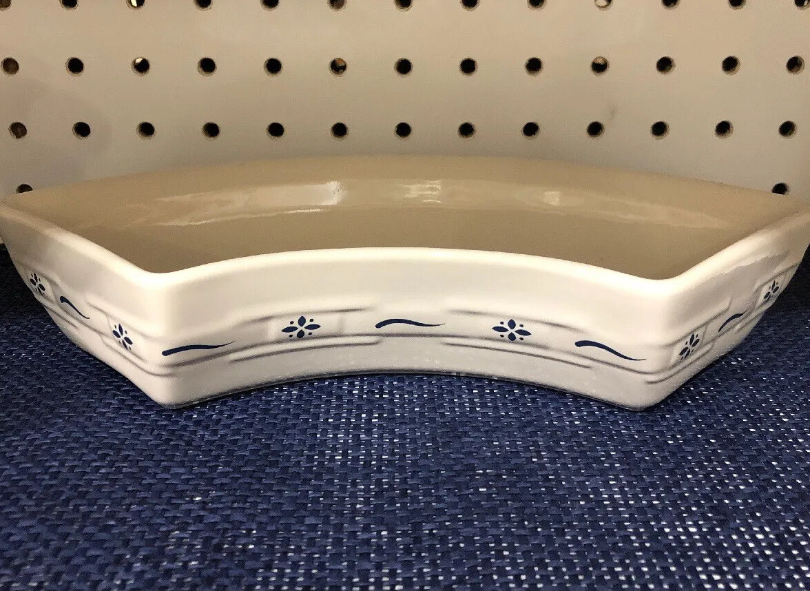 Longaberger Crescent Dish - Classic Blue - USA