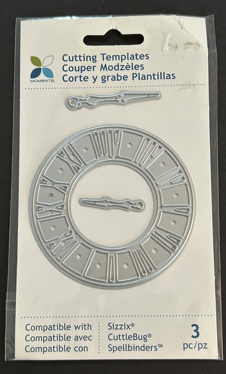 Momenta CLOCK Cutting Templates 3 Pc. Die Set Unused