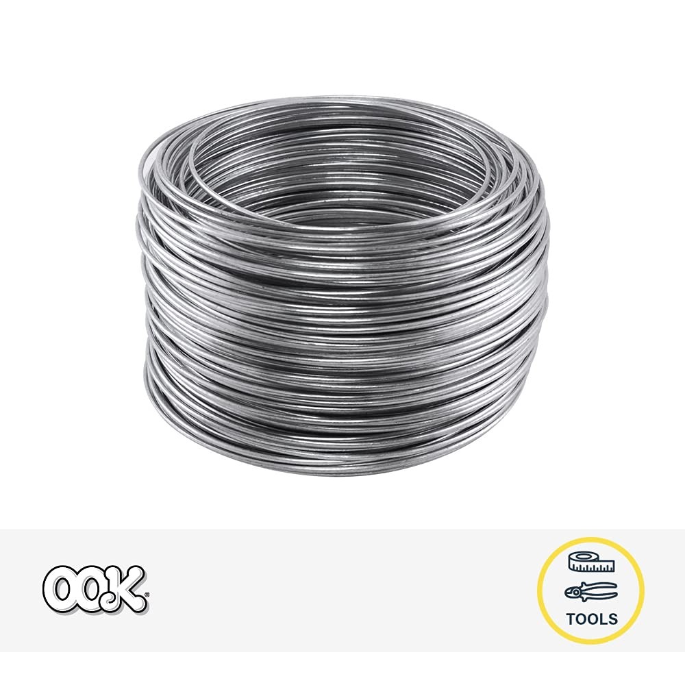 OOK #18 Galvanized Hobby Wire (110 ft Coil) | 25 lb Strength 18 x 110', White
