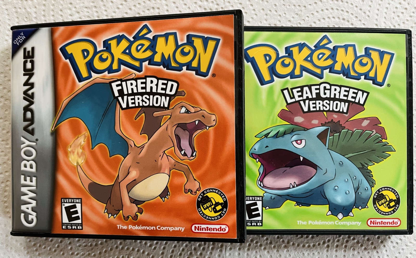 Pokemon Fire Red, Leaf Green Case Only 2 Pack Game Boy Box Nintendo DS Sized