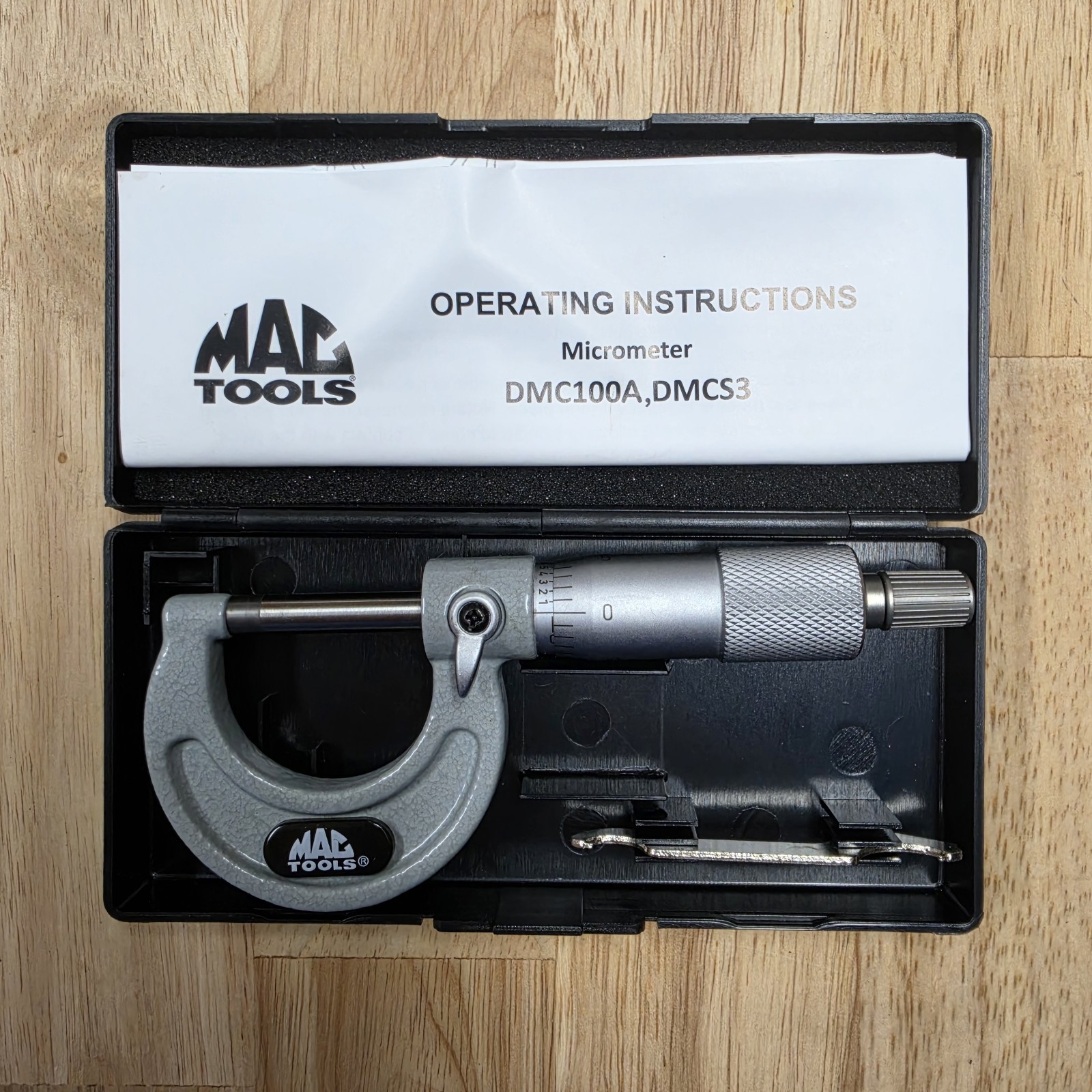 Mac Tools DMC100A Outside Micrometer 0-1"