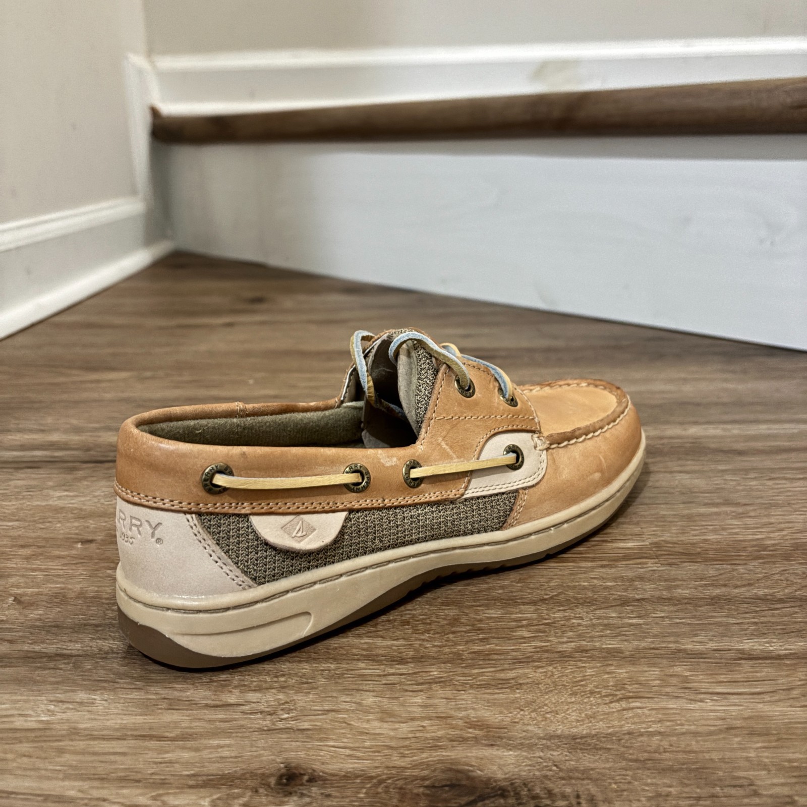 Sperry Women's Bluefish 2-Eye Boat Wide Shoes Linen/Oat 9276619