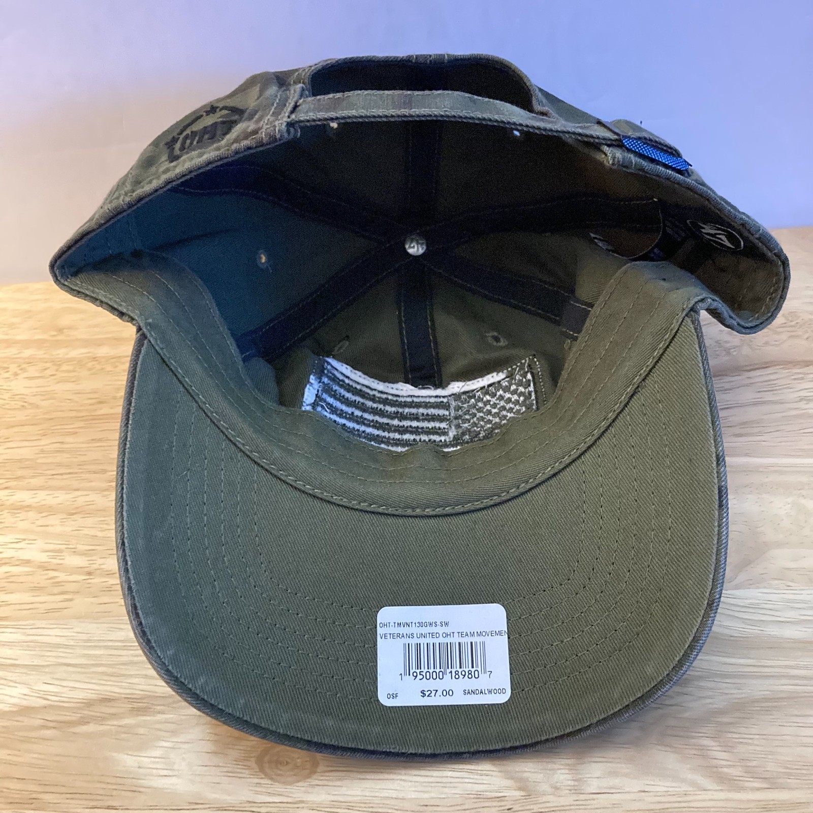 *NWT* OPERATION HAT TRICK '47 Brand "Clean Up" Camo USA FLAG LOGO Adjustable Hat