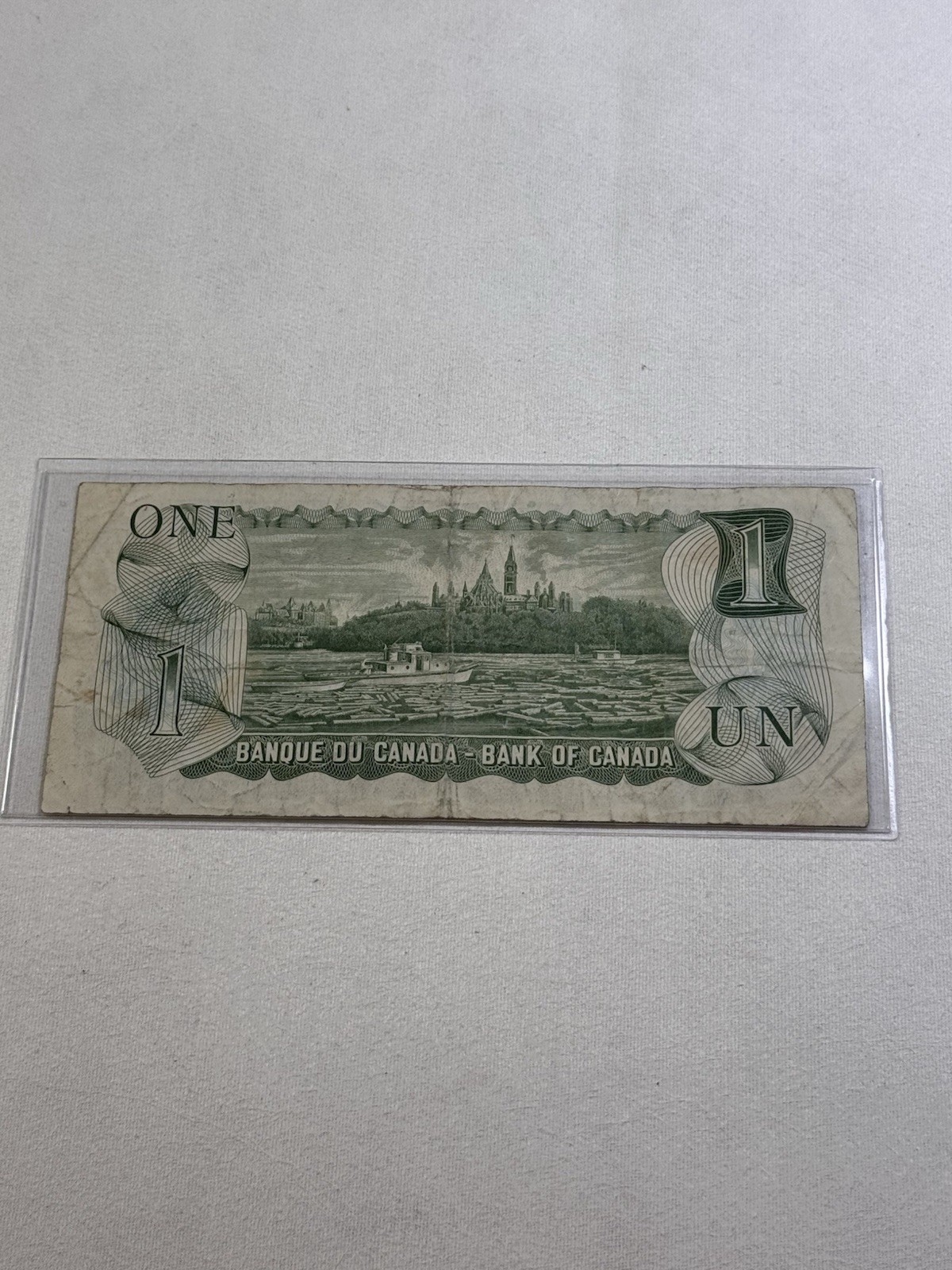 1973 Canada 1 Dollar Banknote Crow Bouey P# 85c