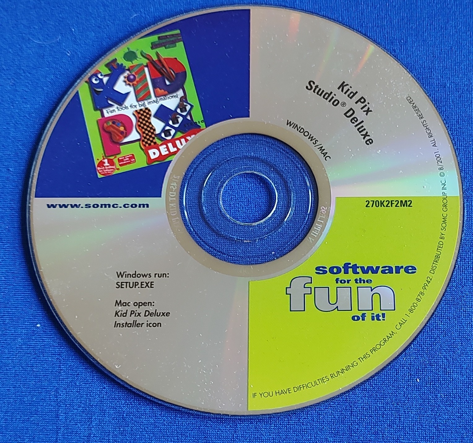 Kid Pix Studio Deluxe CD Software 2001 Windows/Mac - SOMC - BOGO