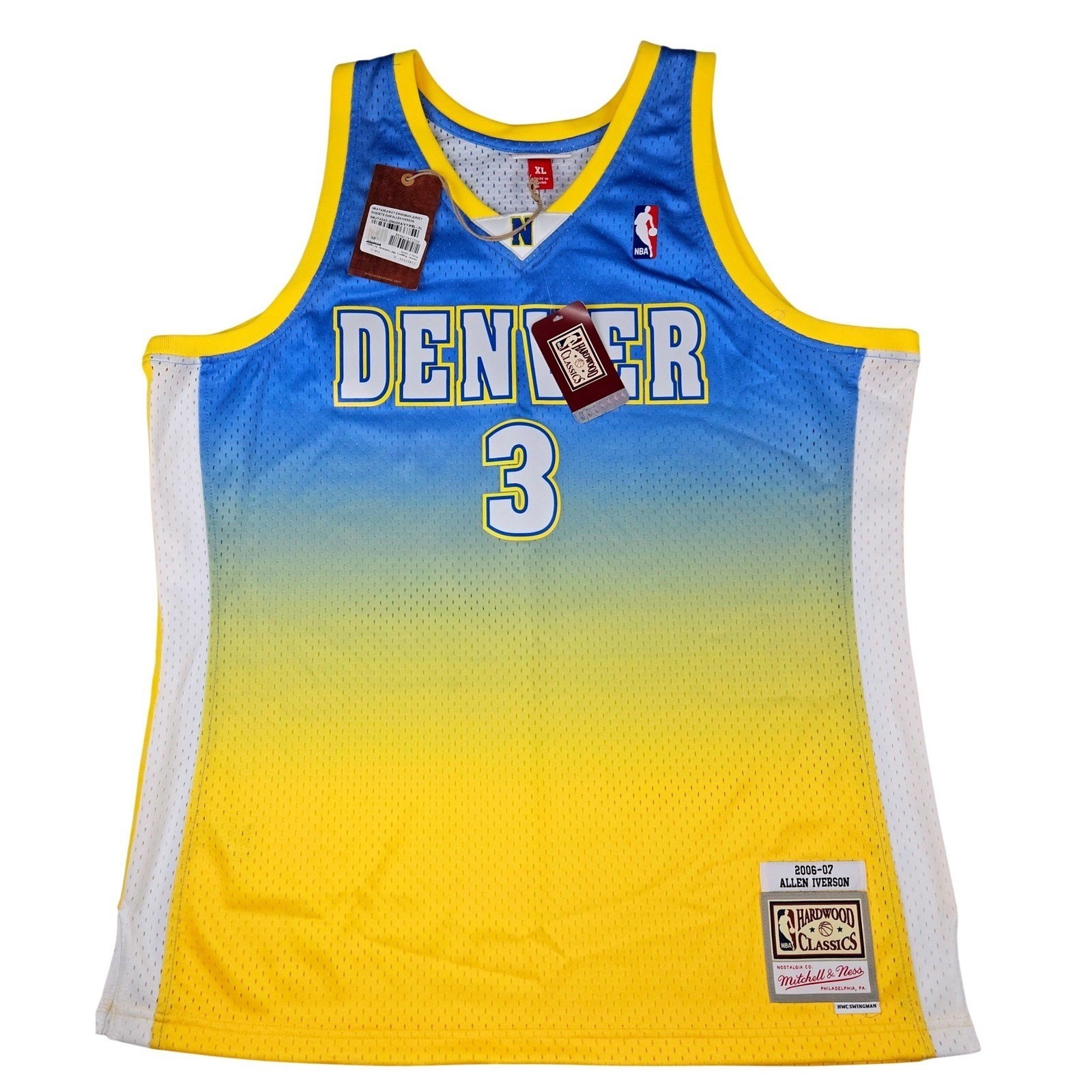 Mitchell & Ness Allen Iverson Denver Nuggets 2006-07 Swingman Jersey XL New