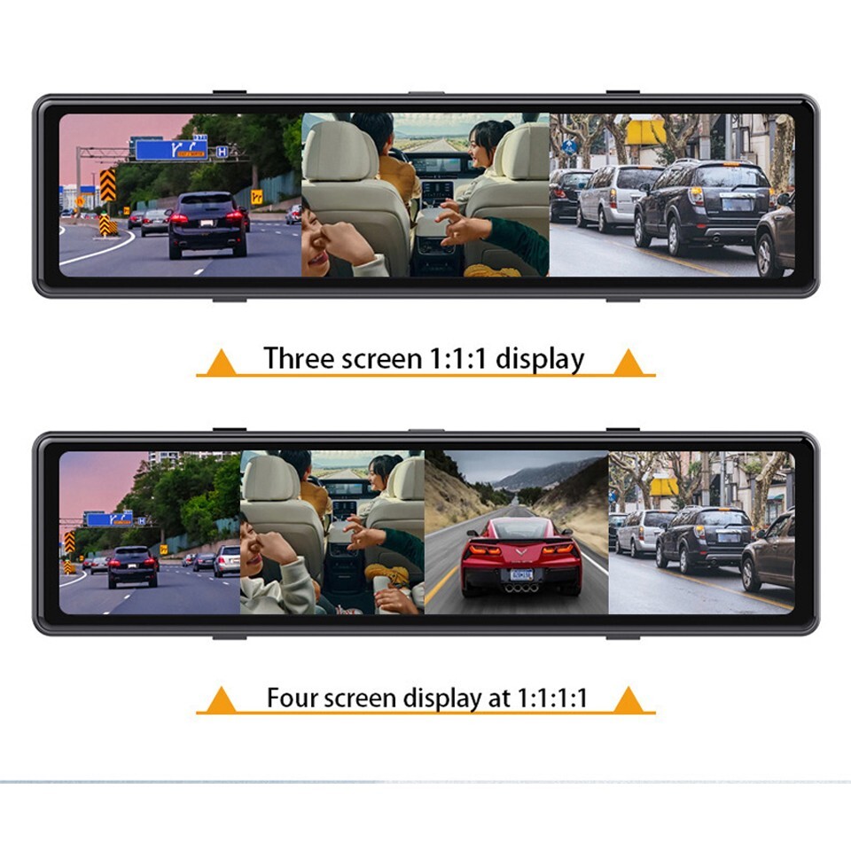 12 Inch 4 Cameras 4K WIFI Dash Cam 360 Degree Panoramic Monitoring ADAS Recorder