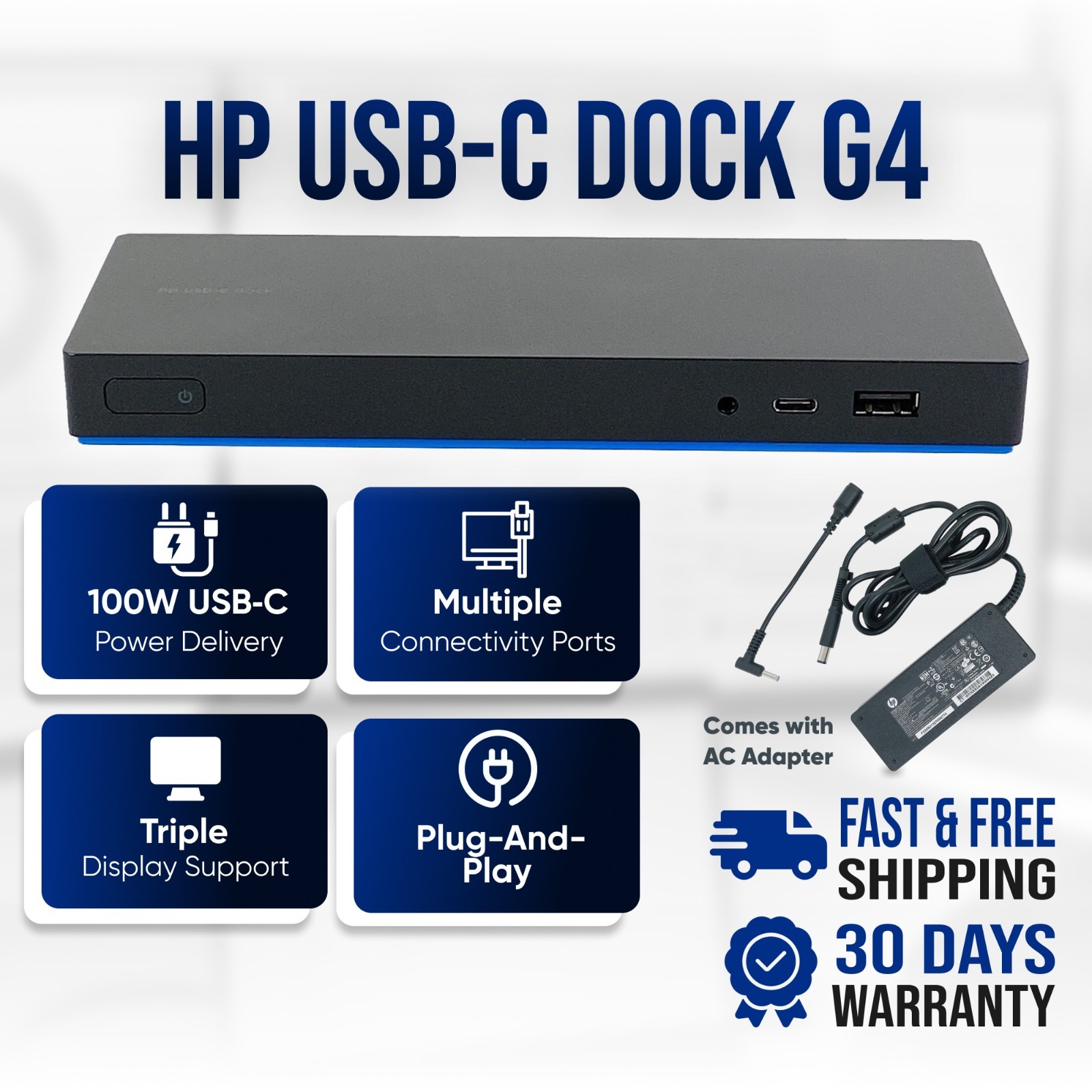 HP USB-C Dock for ZBook Fury 15 G7 G8 17 G7 G8 16 G9 Fury G10 G11 w/ 90W Adapter