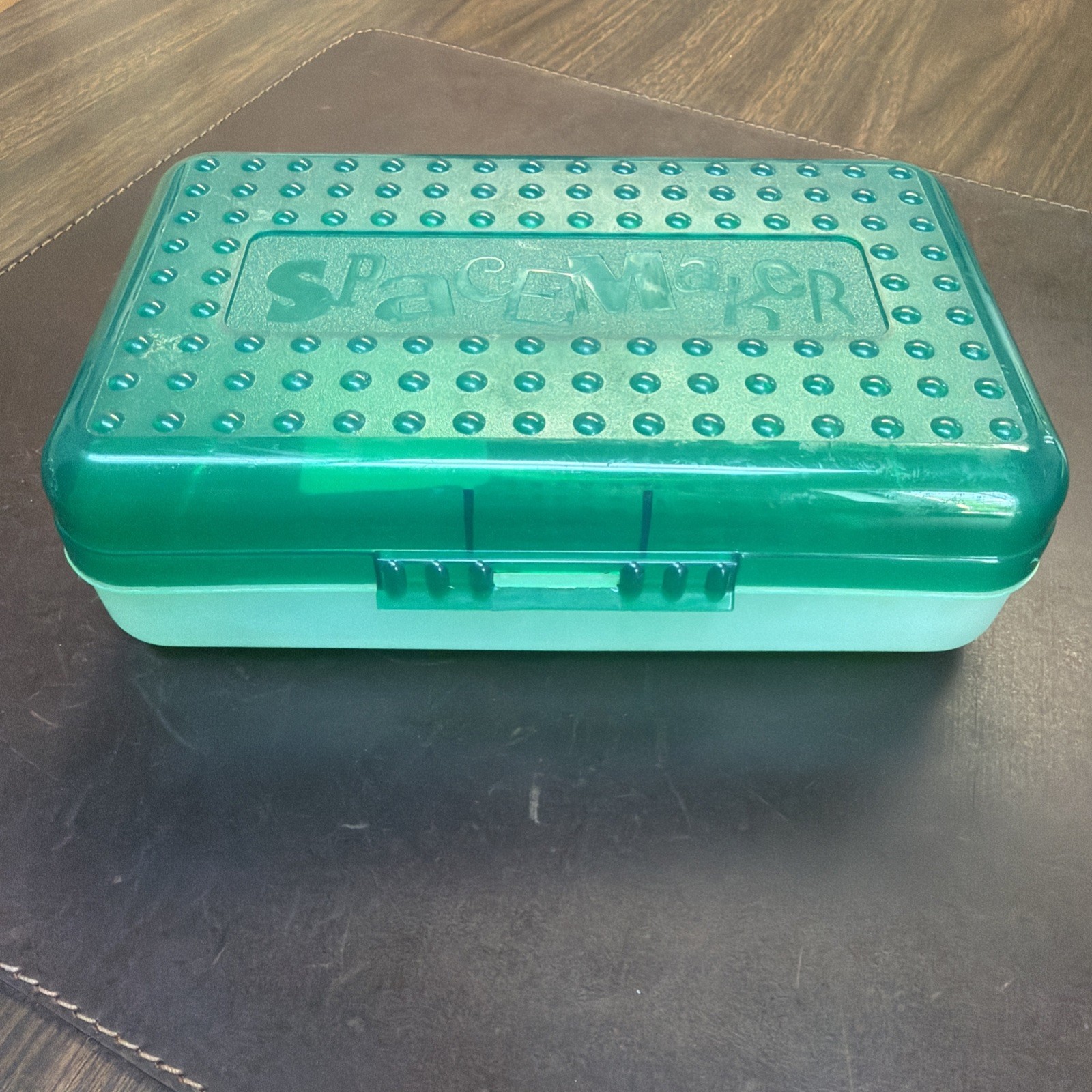 SpaceMaker 8.5x5.5x2.5 | Eldon Office | Green Storage Box Organizer Pencil Case