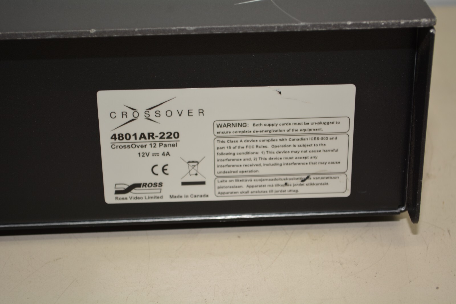 Ross CrossOver 12 Panel Switch 4801AR-220 #W1338