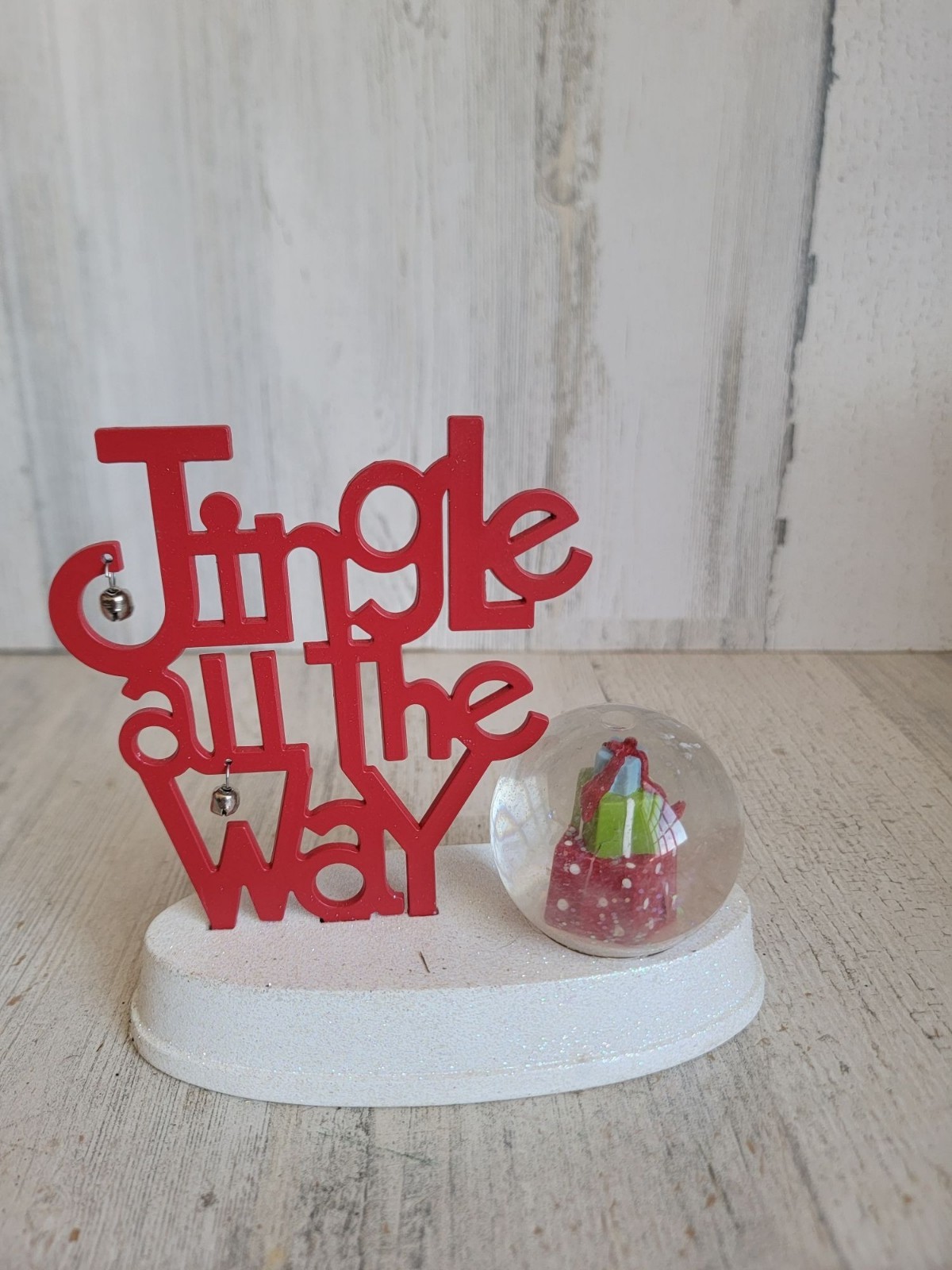 Hallmark snow globe AS IS jingle all the way Xmas home decor figure