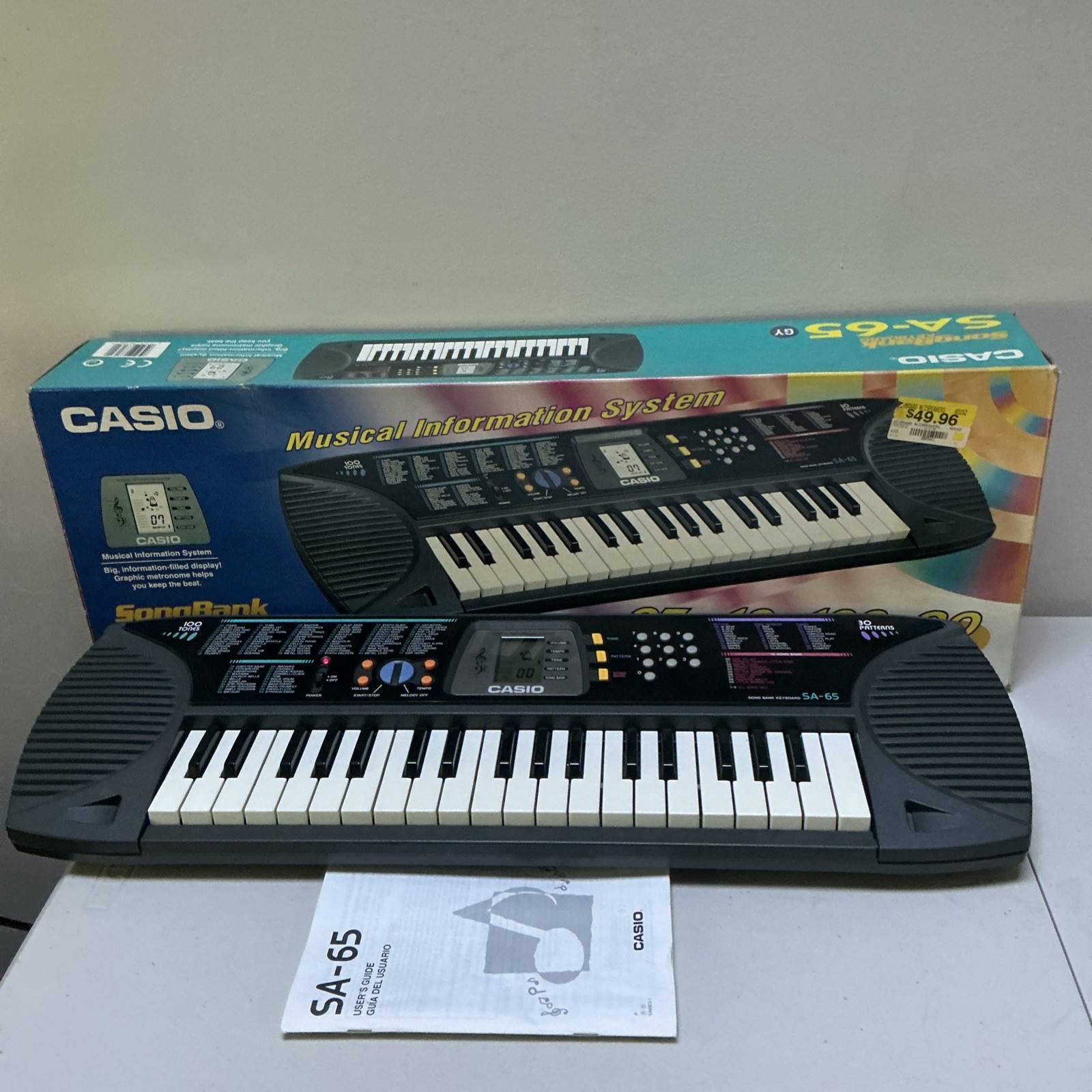 Vintage CASIO SA-65 Electronic Multi Option Song Bank Portable Keyboard
