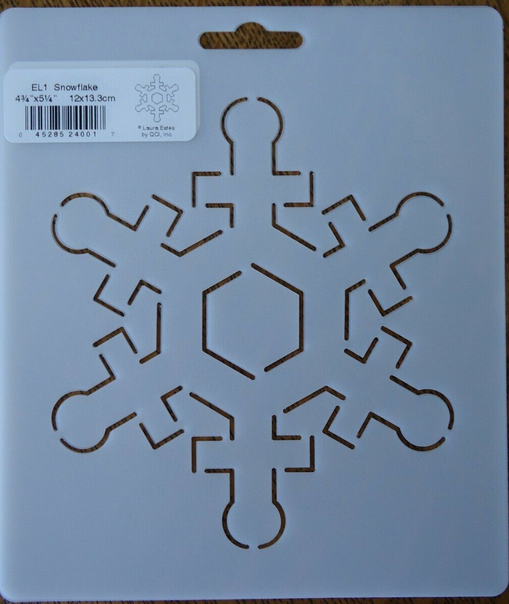Stencil Quilting Snowflake EL1 4 3/4 x5 1/4" 12x13.3cm crafts QC quilt template
