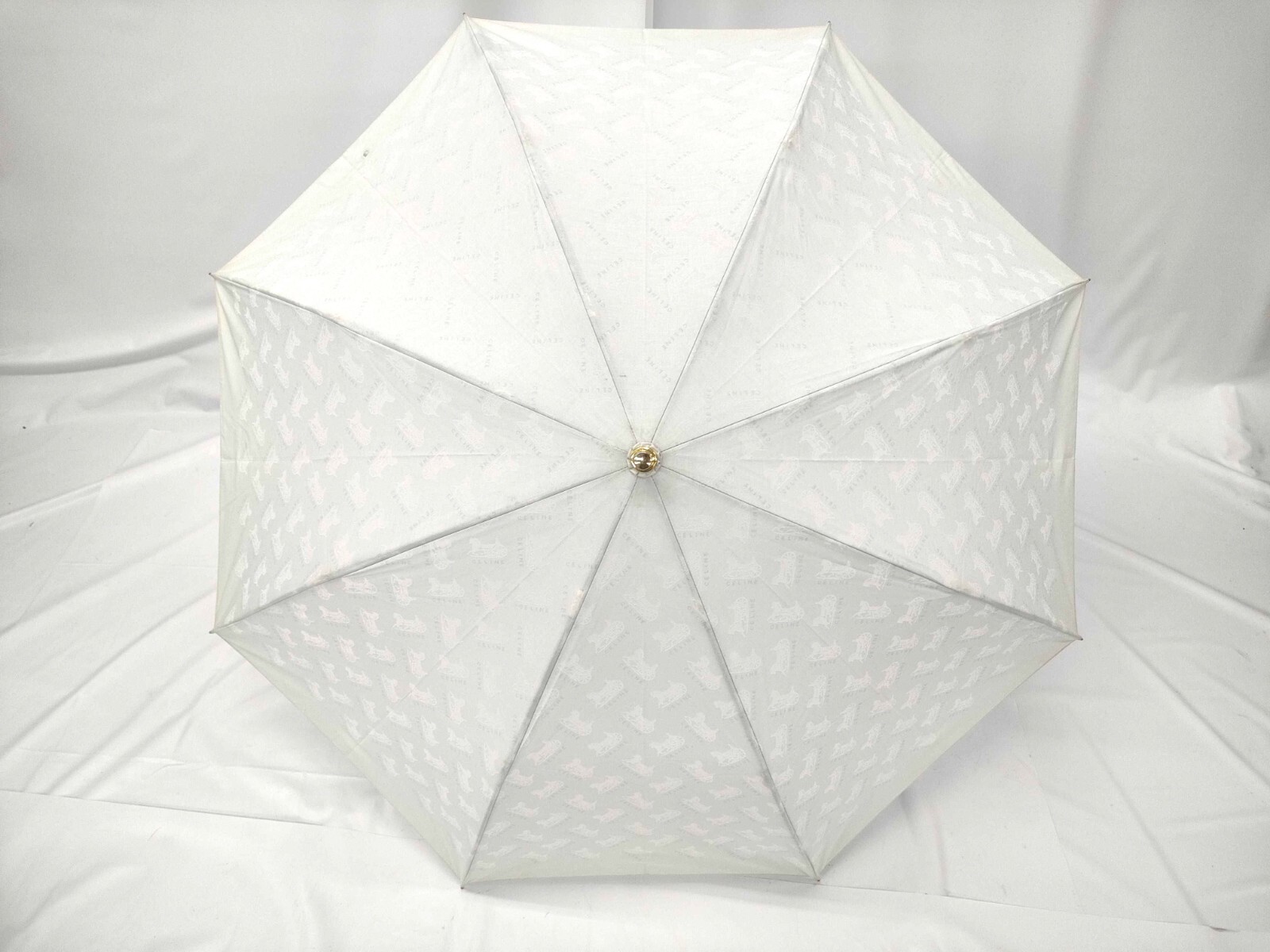 CELINE Folding umbrella Macadam Light Blue umbrella