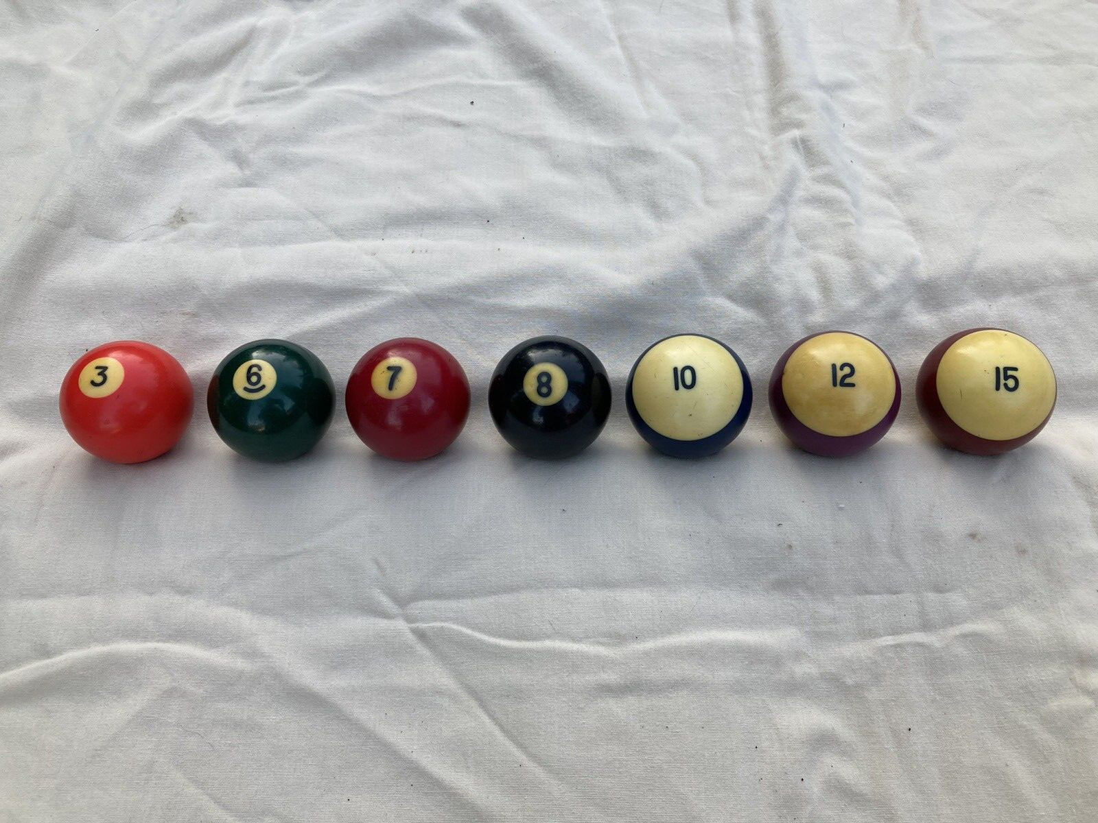 Vtg. Numbers Single Individual Pool Ball Billiard 2 1/4” Replacement, Used.