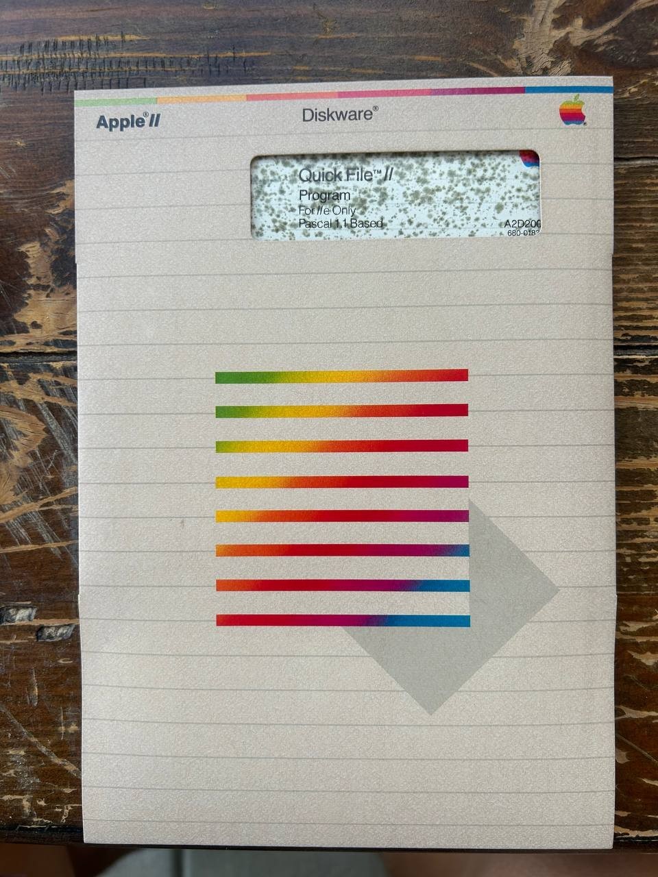 Apple II Quick File II Software with Disks. Manuals. Box. 1982 year