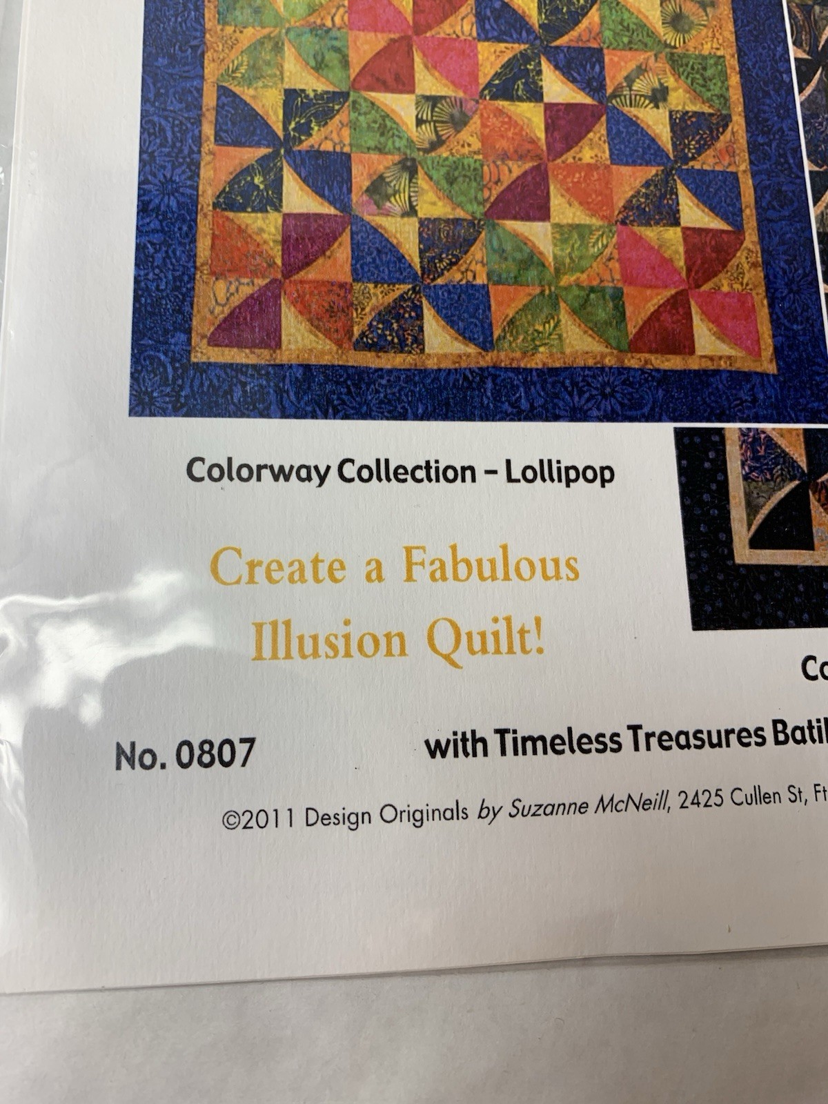 Motion Commotion Quilt Pattern ‘Tonga - Lollipop Or Blueberry Pie’