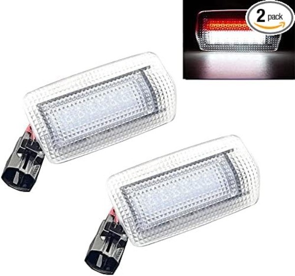 Full LED Side Door Panel Courtesy Warning Light Lamp Assembly Color: Red+White