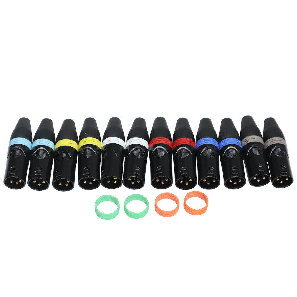Pro X 8 Color Ring Replacements for all Pro X XLR Cables 16 Pack