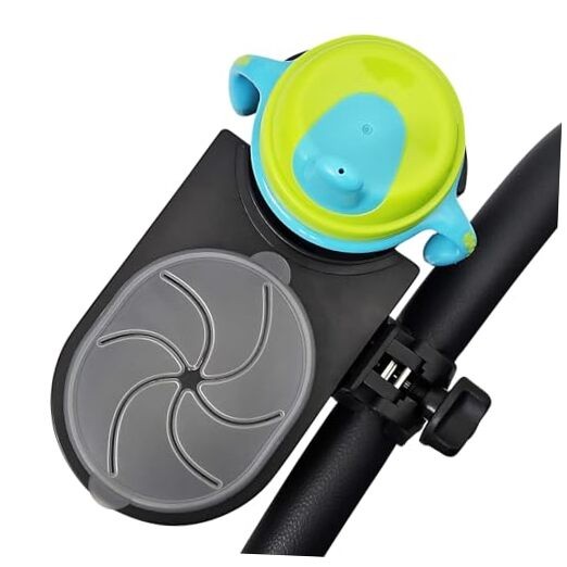 Universal Stroller Snack Tray Attachment | Stroller Cup Holder Flap Top