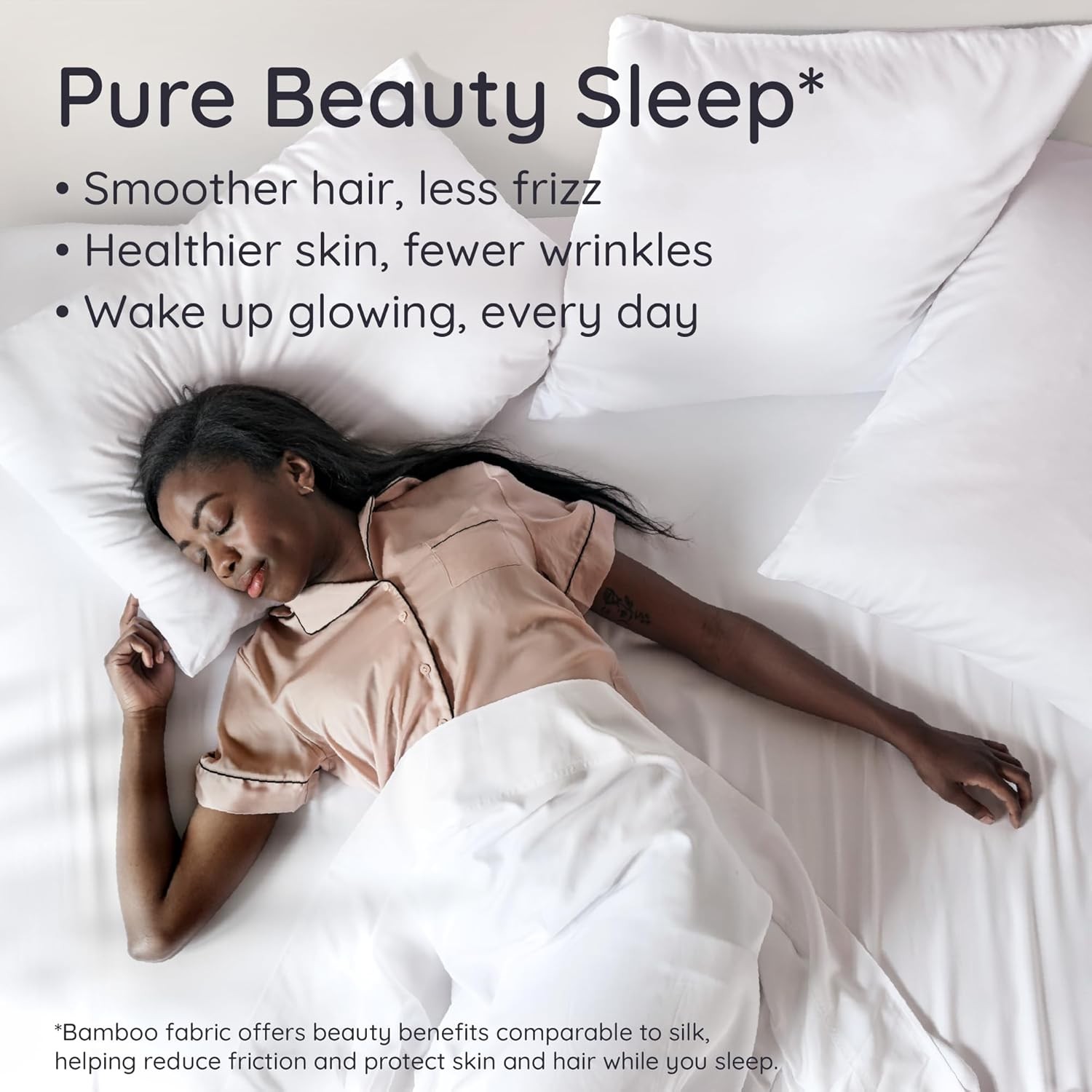 100% Viscose Derived from Bamboo Pillowcase Standard Size