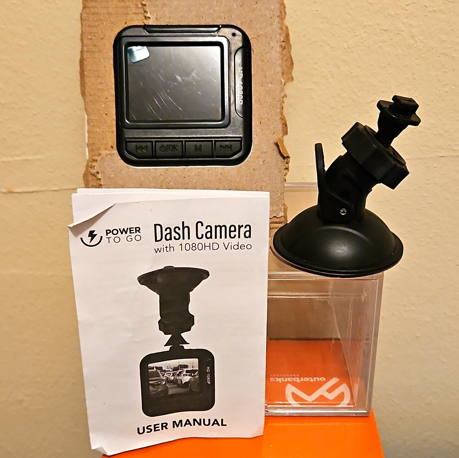 Power To Go 1080p Full HD Video Dash Camera DVR Wide Angle, New In Box