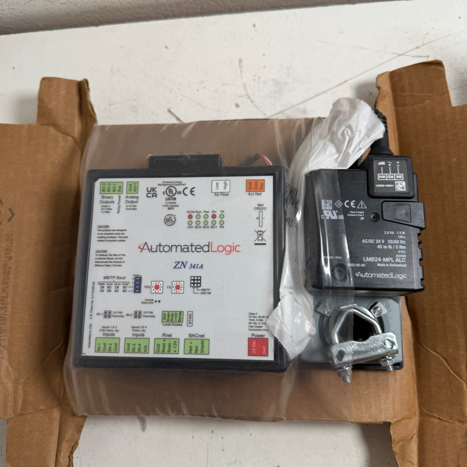 Automated Logic ZN341A AC/DC 24V 5 Nm Programmable VAV Controller Actuator