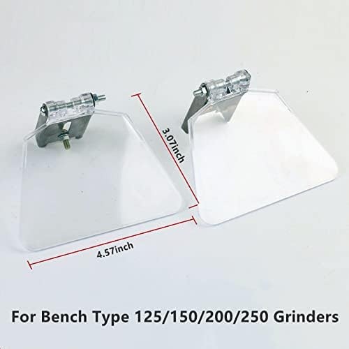 Bench Grinder Eye Shield, 2 Pcs Grinder Eyeshield Replacement Kit for Most Bench
