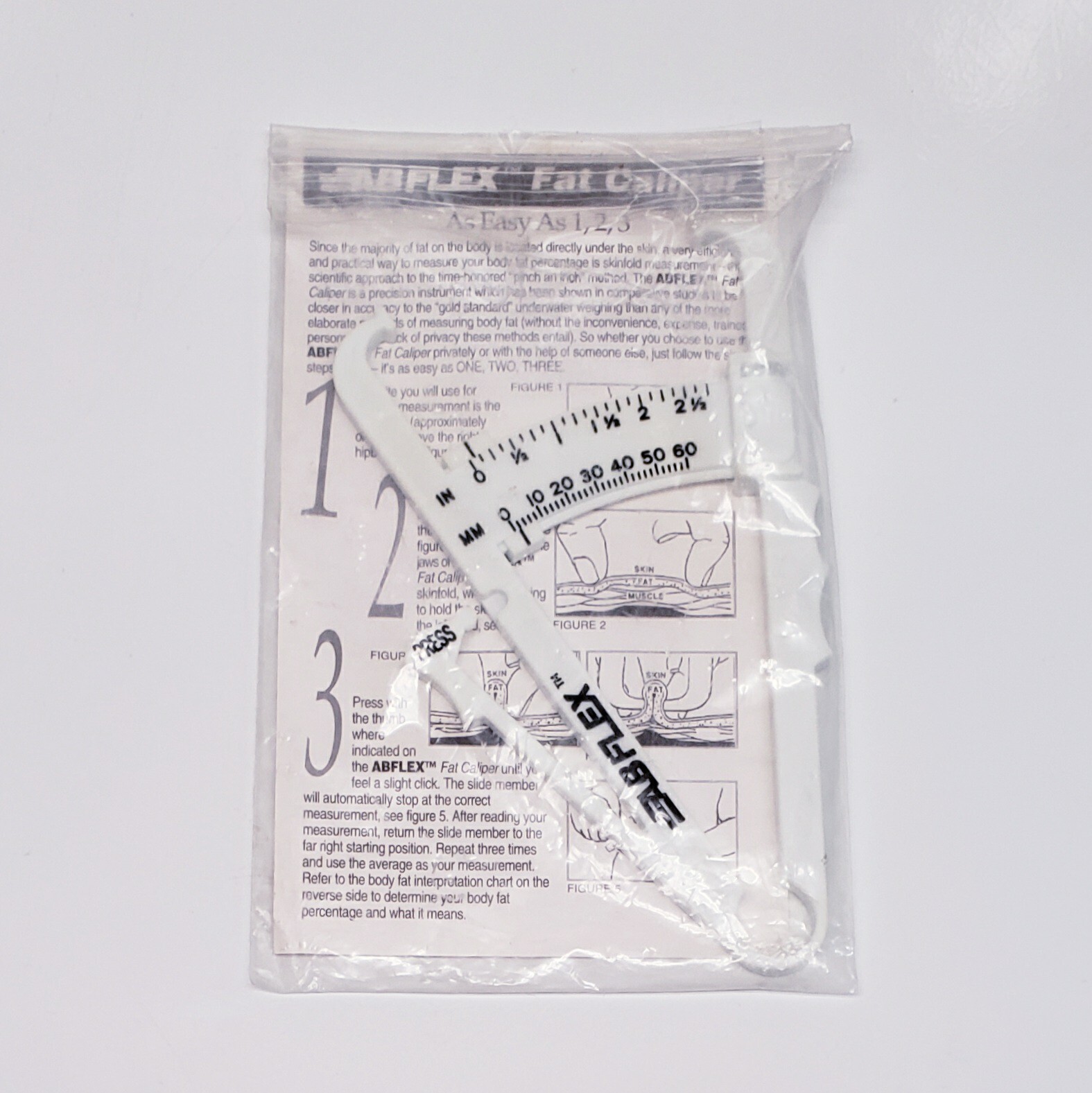 Ab Flex Body Fat Caliper Measure Body Fat Percentage New In Package