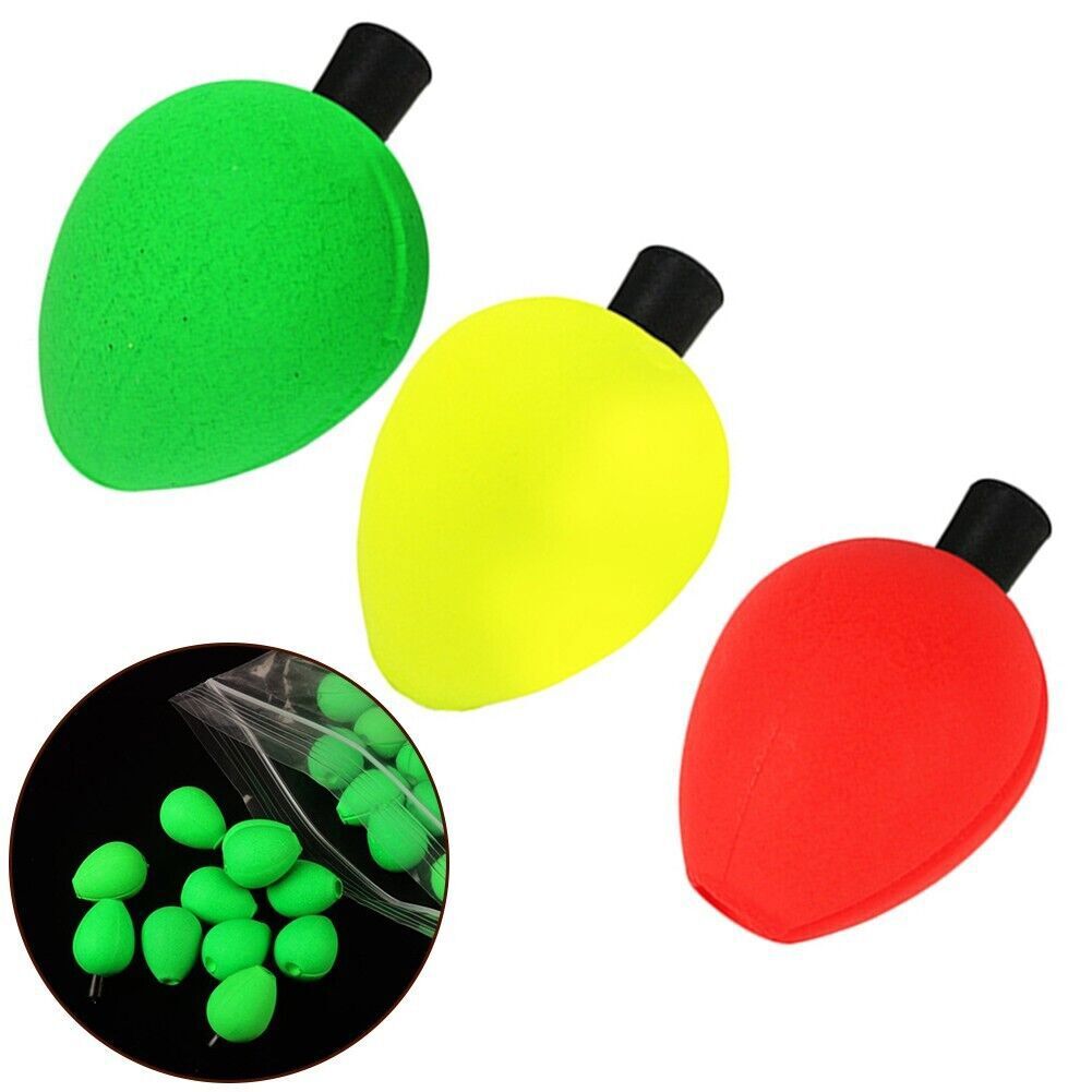 20pcs Foam Peg Floats Fishing Trout Floats Slip Bobber Fishing Cork w/ Pipe Plug