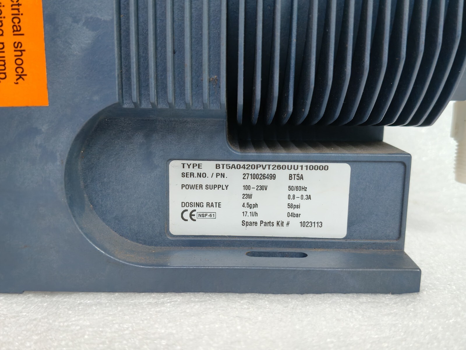 Prominent Fluid Controls Type: BT5A0420PVT260UU110000