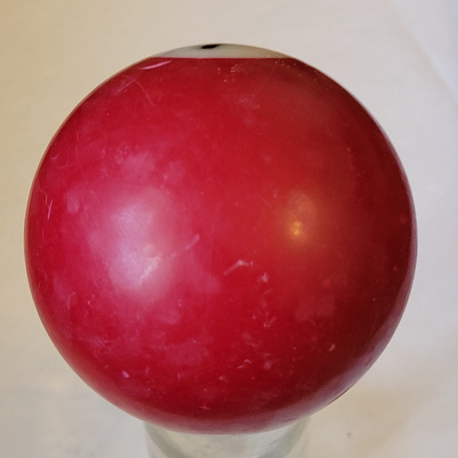 Vintage Number 7 Solid Maroon Replacement Pool Billiard Ball White Thick Number