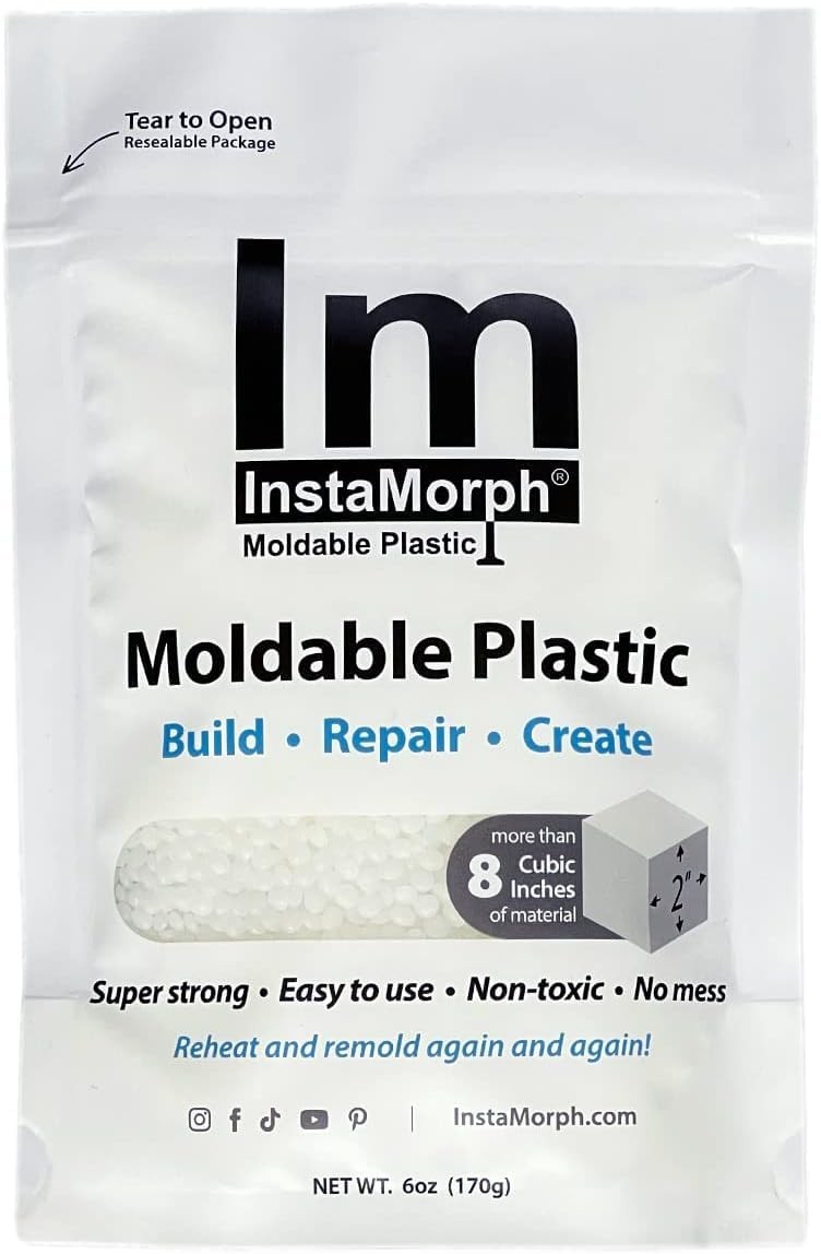 InstaMorph | Thermoplastic Beads, Meltable Polymorph Pellets | 6oz White