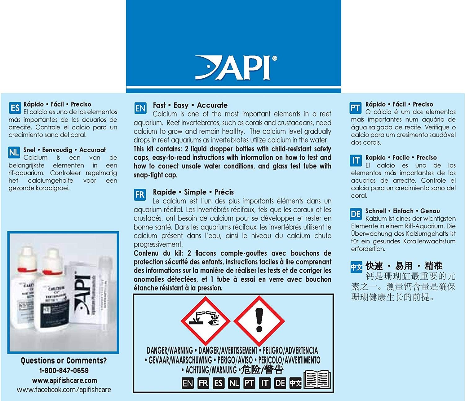 API Calcium Ca2 Saltwater Aquarium Test Kit
