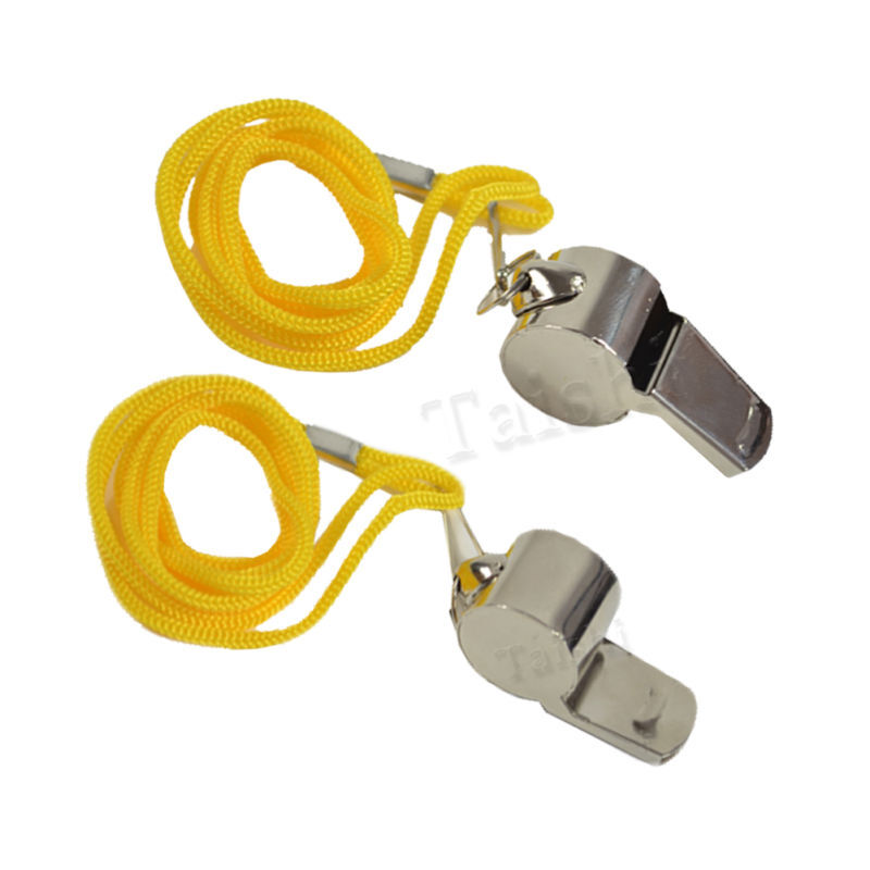 Metal Referee's Sports Whistle Survival Whistle 2X Football School Tool Supply