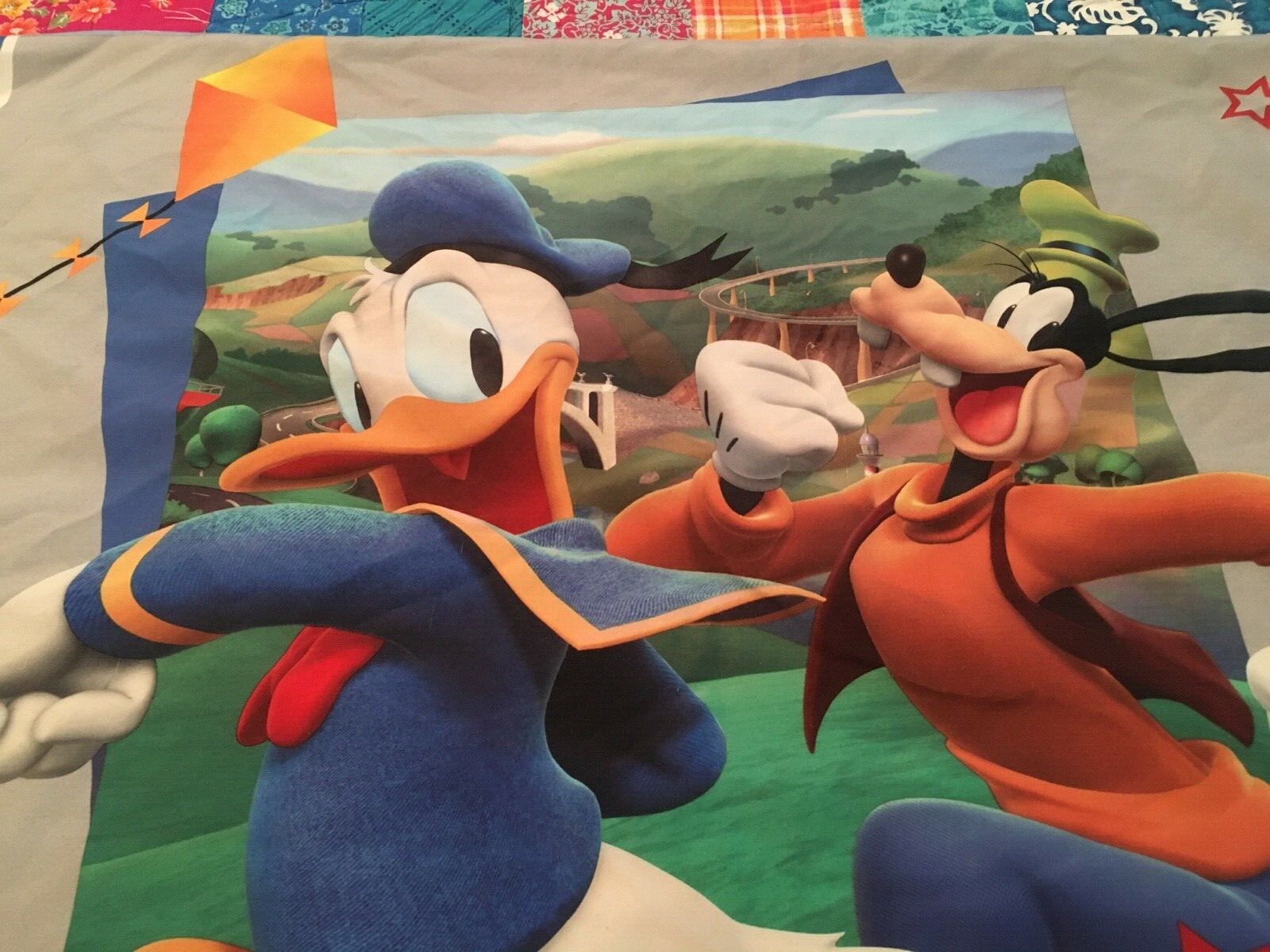 Disney Mickey Mouse 2 Sided Standard Pillowcase Donald Duck Goofy Polyester