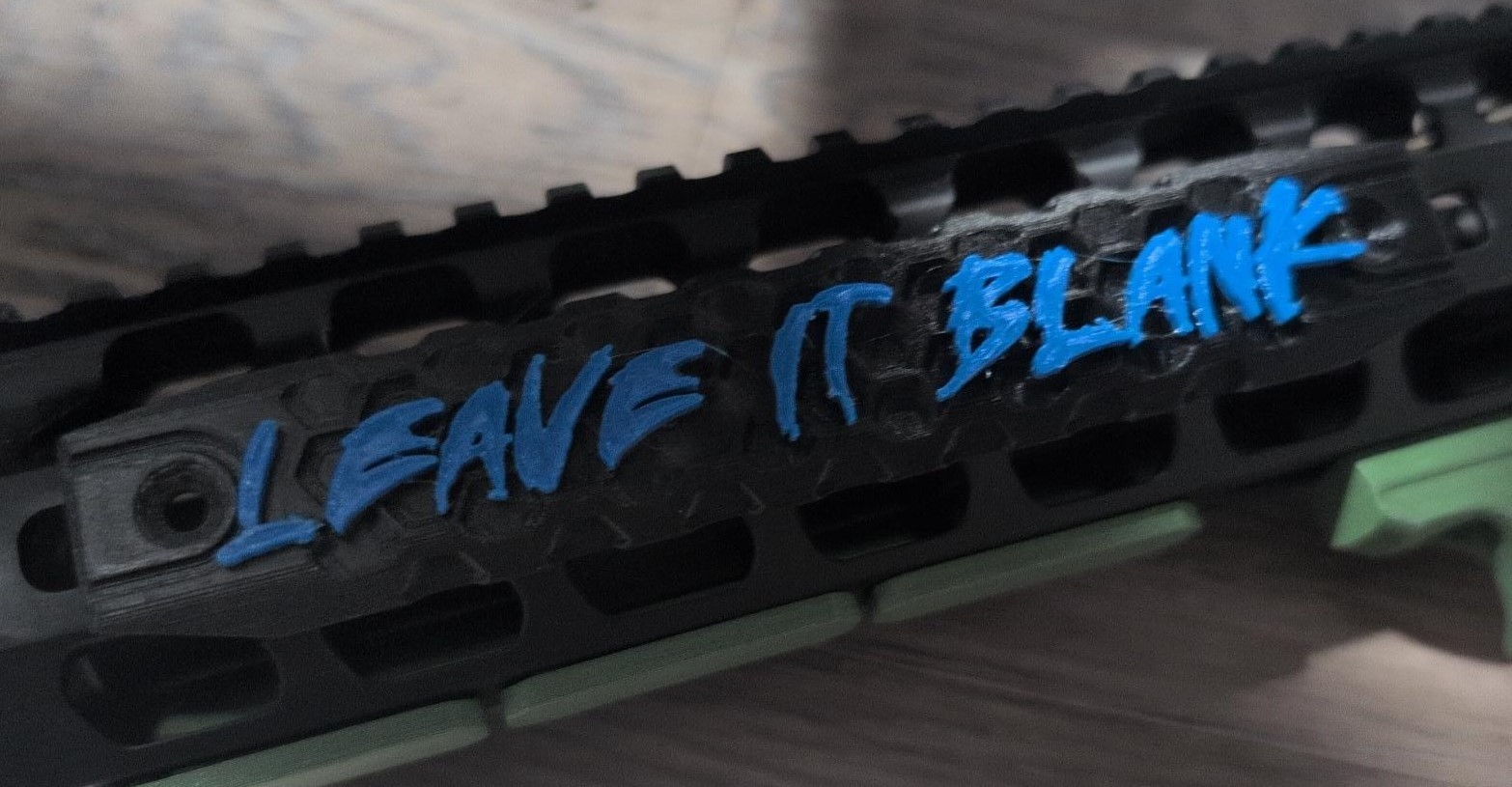 Customized M-LOK Rail Cover | Carbon Fiber | Message or Note for Text