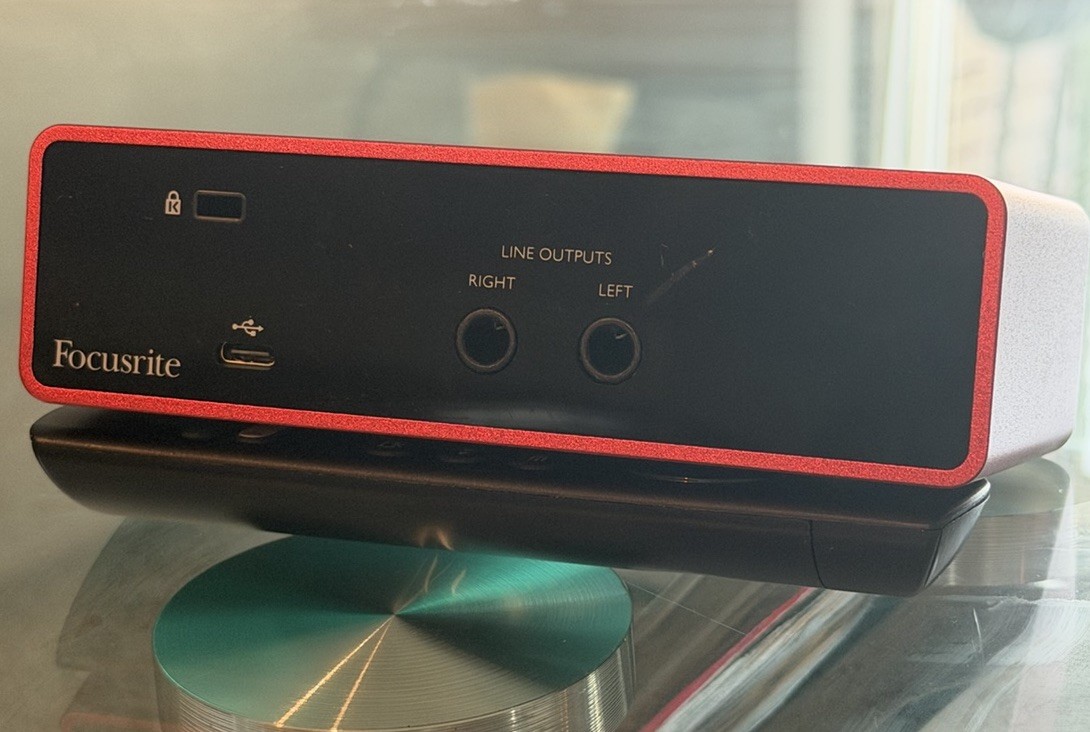 Focusrite Scarlett Solo 3rd Generation audio interface.