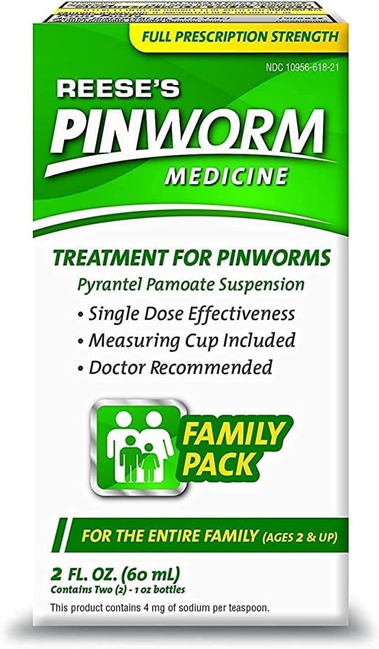 Reese's Pinworm Medicine Family Pack Full strength, 2 fl oz.