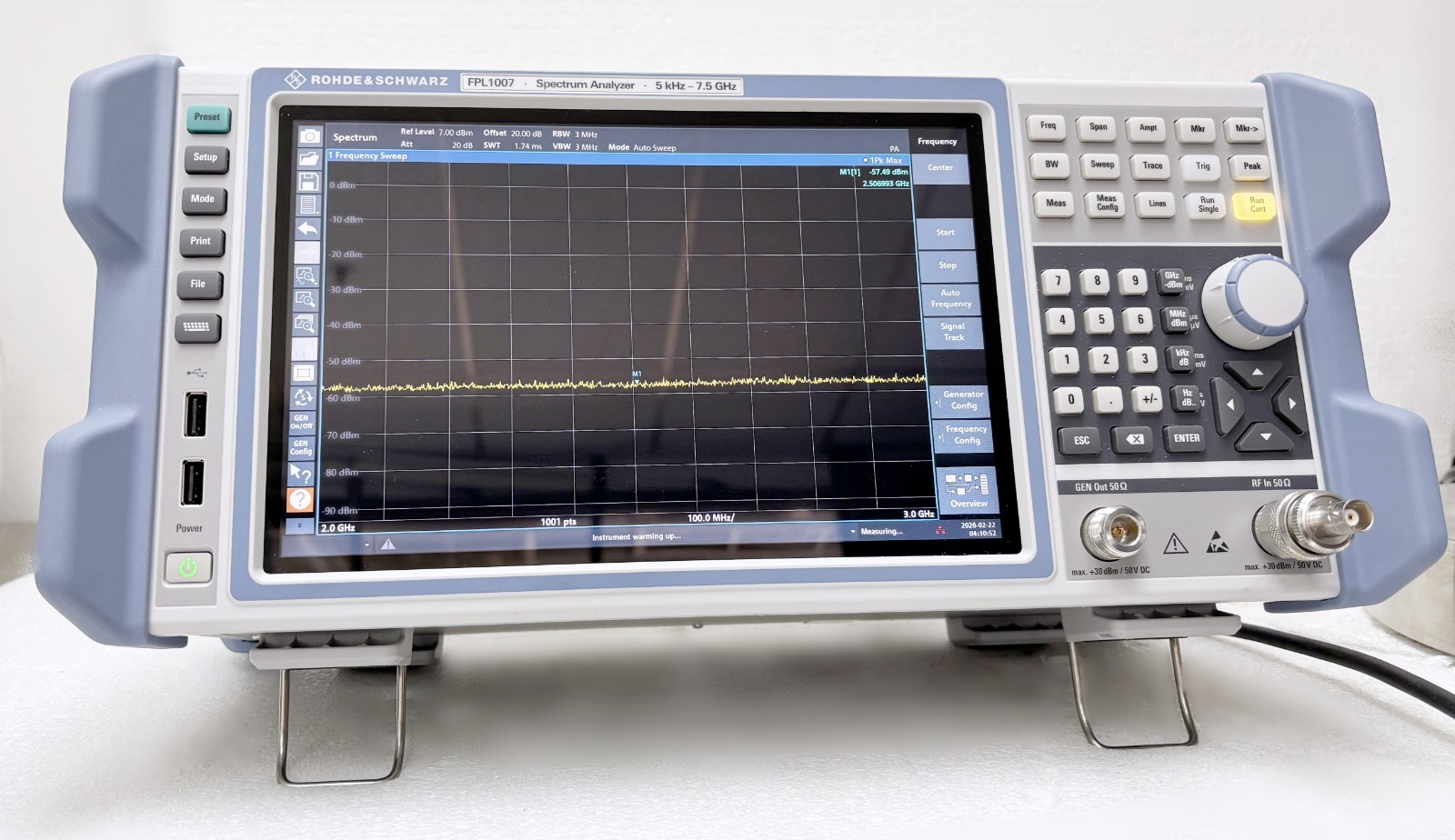 ROHDE & SCHWARZ R&S FPL1007 SPECTRUM ANALYZER 5kHz-7.5GHz, HZ-15, HZ-16, ENV216