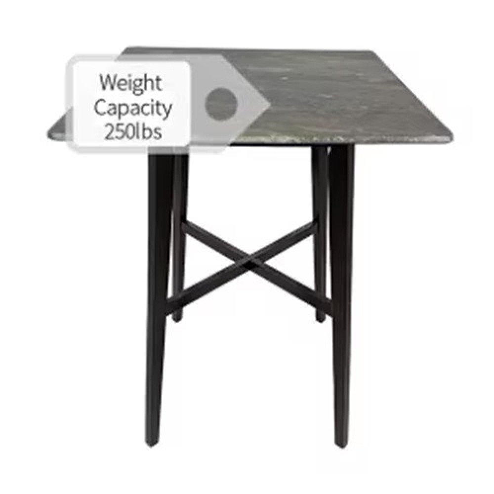 Dining Table Rubberwood Legs Marble Finish High-Pressure Laminate Surface