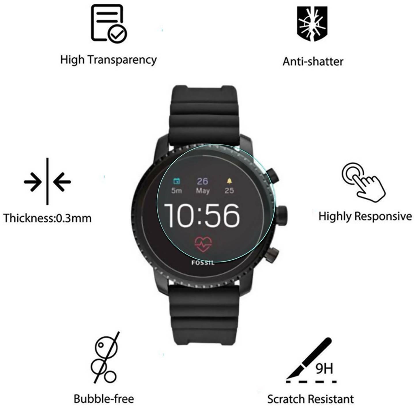Tempered Glass Screen Protector Guard For Garmin Forerunner 935