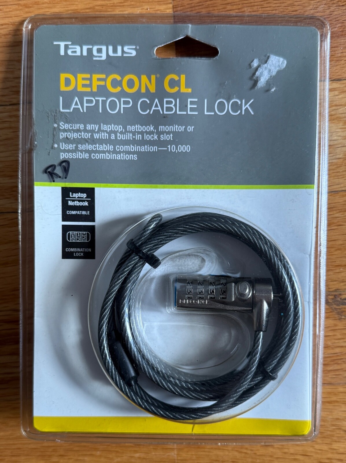 New Targus Defcon CL Laptop Cable Combination Lock PA410U for laptops/notebooks