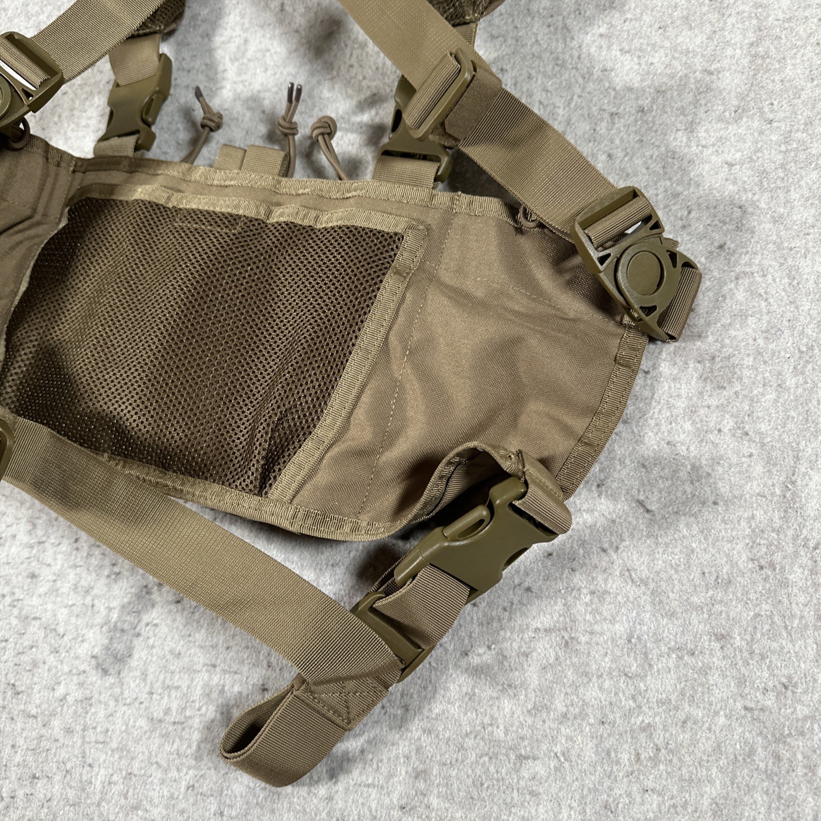 Condor Tan MOLLE Tactical Chest Rig Adjustable Nylon Mesh One Size