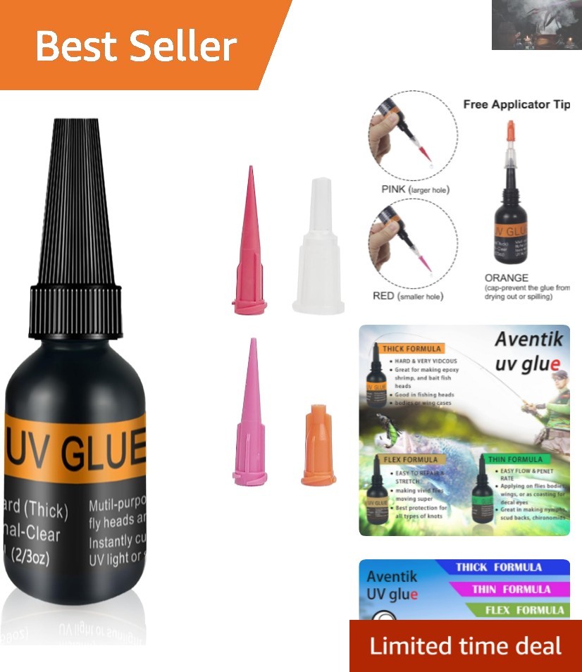 UV Fly Tying Glue - Thick, Thin & Super Flex for Perfectly Durable Flies