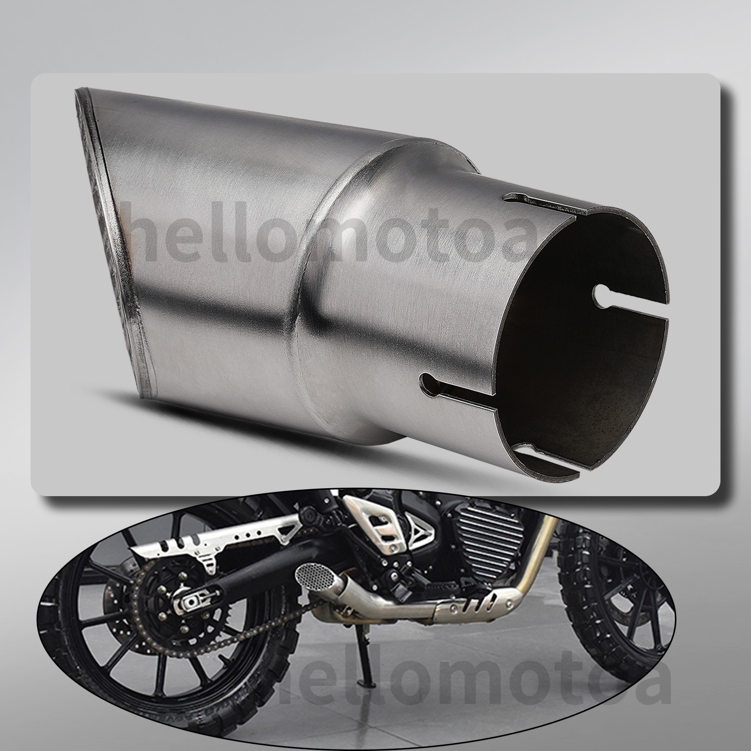 Exhaust Pipe Link Slip on Muffler For Triumph Speed 400 Scrambler 400 X