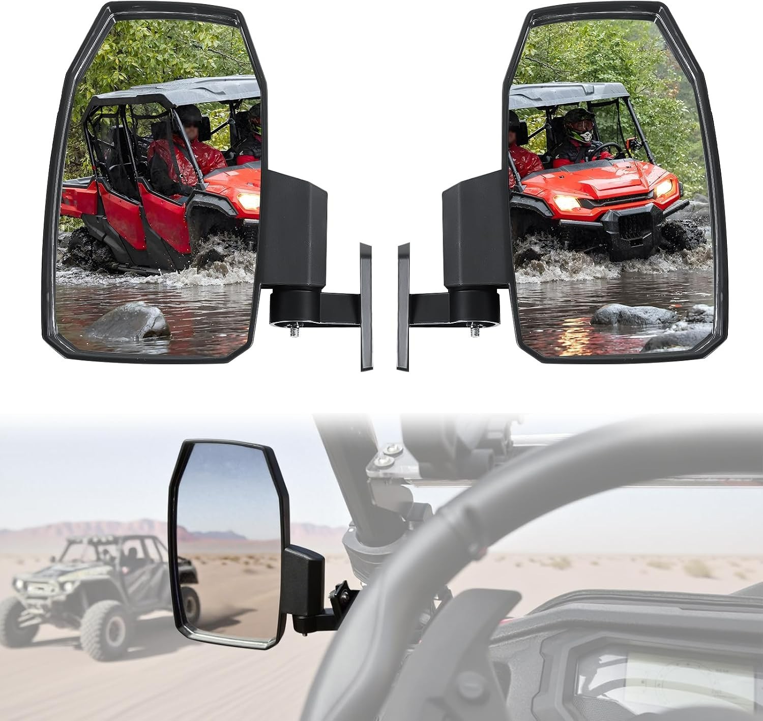 Adjustable Side Rearview Mirrors for Honda Pioneer 1000 2016+ | UTV